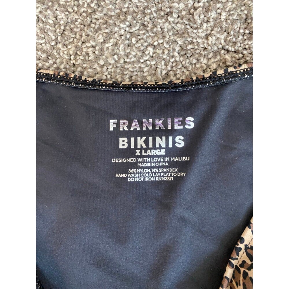 Frankies Bikinis Dove Baby Leopard Print Bikini Bottoms – Size XL - Picture 7 of 8